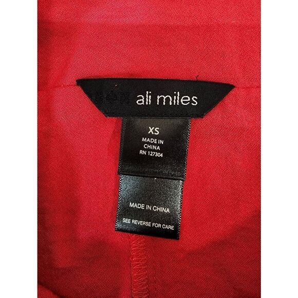 Ali Miles Women's XS Woven Pull on Tunic with Button Details Three Quarters Slee - Picture 7 of 9